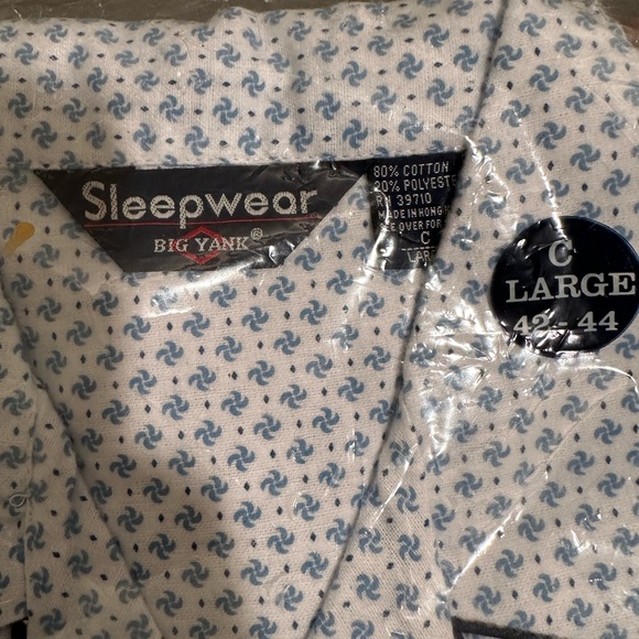 Pajama set blue and white size large 42-44 - Picture 2 of 3